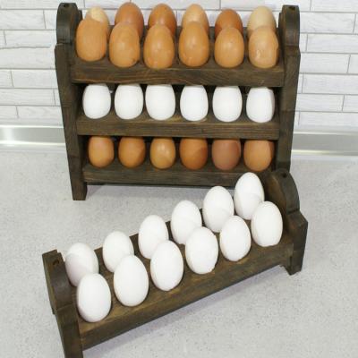 China Recyclable Wooden Desktop Storage Tray Double Row Egg Tray Egg House Egg Tray for sale