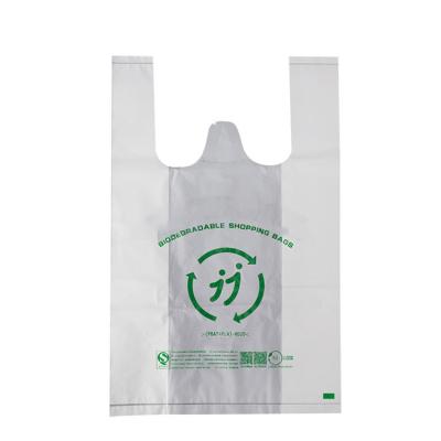 China Biodegradable Tote Supermarket Grocery Plastic Free Packing Biodegradable Retail 100% Biodegradable Plastic Shopping Bags for sale