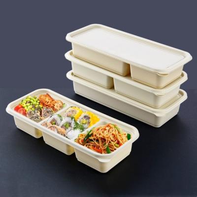 China Japanese style OEM cornstarch cornstarch disposable take away biodegradable food bowl eco-friendly wholesale container for sale