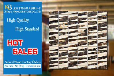 China Square Mixed Color Polished Shower Mosaic Tile For Flooring 305 x 305mm for sale