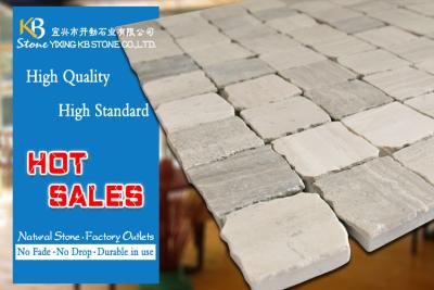 China Bathroom Polishing Grey Mosaic Wall Tiles Broken Edge For Interior for sale