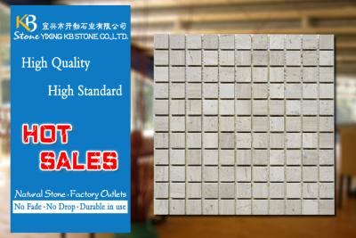 China 12 x 12 Inch Wooden Grey Mosaic Wall Tiles Polished Wall Flooring Sheet for sale