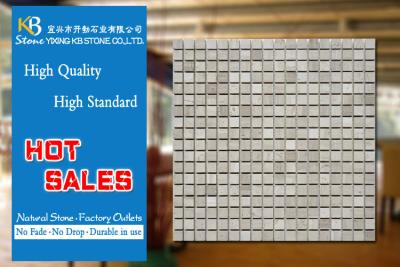 China Square Pattern Fiber Mesh Marble Bathroom Tiles For Kitchen Wall for sale