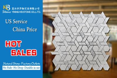 China White hexagonal marble mosaic tiles polished wall mosaic floor tile decoration for sale