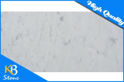 China Polished Bianco White Carrara Stone Marble Tiles For Hotel / Home Decoration Wall Sheet for sale