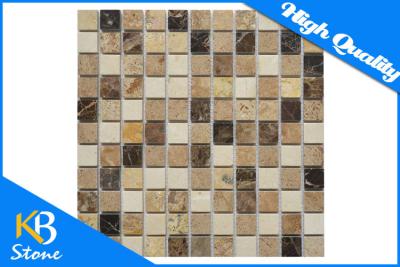 China 1 x 1 Inch Shower Room Travertine Marble Mosaic Flooring Tile Sqaure Polished For Wall and Floor for sale