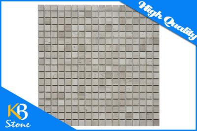 China Wooden Grey Natural Stone Marble Tiles Modern Decorative Wall Decor Tile Sheet 12 x 12 Inch for sale