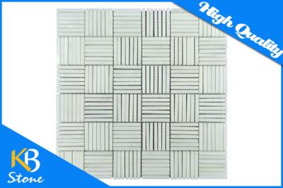 China Mixed Strip Polished China White Marble Home Decoration Flooring Tile for sale