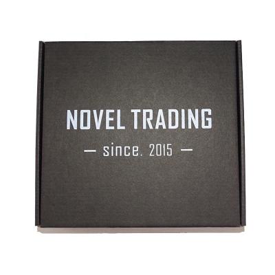 China Recyclable Package Box CMYK Printing Customization Luxury Black Corrugated Gift Announcement Boxes Poly for sale