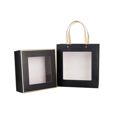 China Factory Sale Recyclable Hot White Black Pink Open Window Cover Mini Souvenir Birthday Gift Box for sale