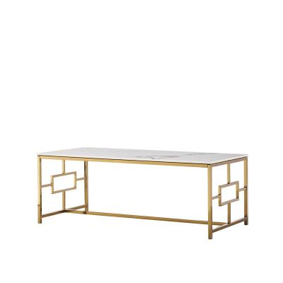 China SUPERIOR STAINLESS STEEL BASE AND BASE factory direct cheap price CERAMIC professional manufacturing beautiful coffee table for sale