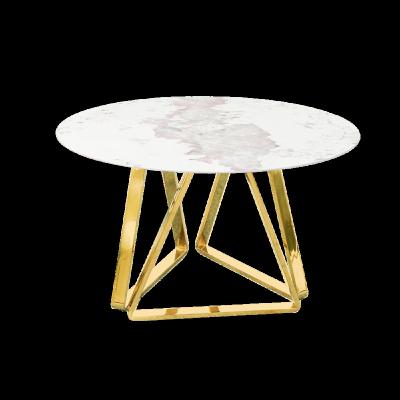 China Modern design hot multi process production customized ceramic dining table top and chrome base factory sales for sale