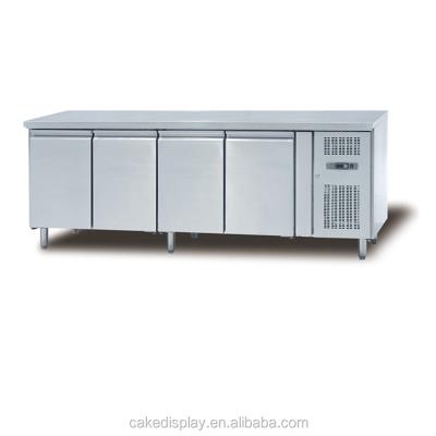 China Commercial Single-temperature Stainless Steel Salad Bar Display Fridge Sale for sale