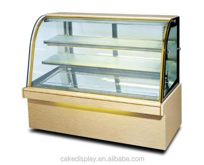 China Commercial Single-Temperature Curve Glass Door Bakery Display Refrigerator Showcase for sale