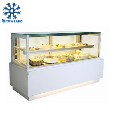 China Single-Temperature Right Angle Cake Chiller Display Showcase With Marble Base for sale