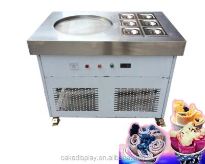 China Ice cream frying ice cream roll machine with 6 pans fry ice cream machine roll for sale for sale