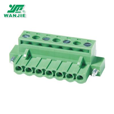 China PA66 Wanjie Terminal Block / PCB / Pluggable Terminal Block for sale