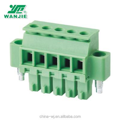 China PCB Plug-in Pluggable Terminal Blocks With Clamp (WJ15EDGKAM-3.5/3.81mm) 28-16AWG for sale