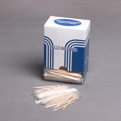 China Disposable High Quality Person Wrapped Mint Toothpicks for sale