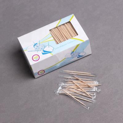 China 2021 different kinds of hot sales disposable wooden toothpicks wrapped in paper for sale