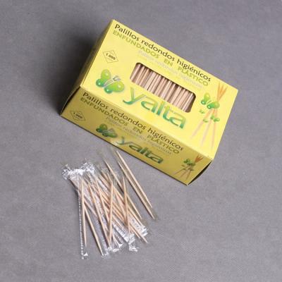 China Disposable cello individually wrapped wooden toothpick undamaged for sale