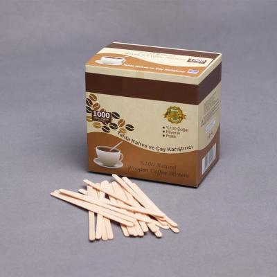 China Stocked Disposable Wooden Stir Stick Coffee Stirrer Tea Stick 110mm for sale