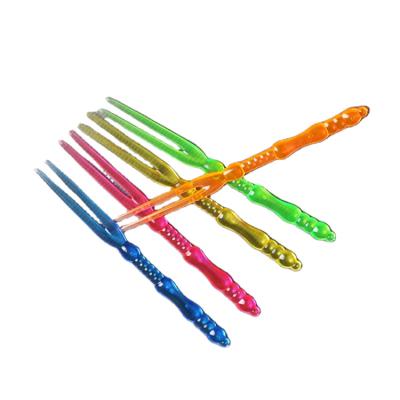 China Disposable Colorful Plastic Fruit Pick Made In Porcelain 8.5cm Sword Picks , Bar Tools for sale