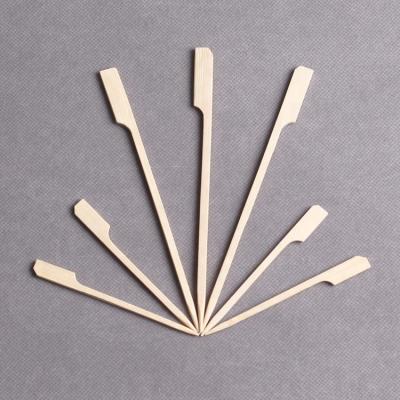 China Easily Cleaned Fancy Food Label Square Bamboo Cocktail Sticks for sale