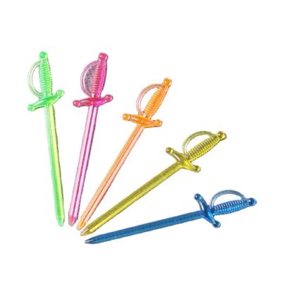 China Disposable Plastic Fruit Toothpick Cocktail Stirrers Mixing Stirrers for sale