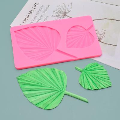 China Wholesale Disposable DIY Curing Tree Leaf Shaped Candy Fondant Mold Bake Cake Chocolate Resin Silicone 3D Mold for sale