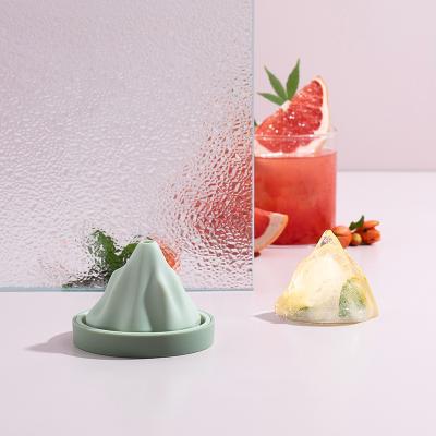 China Disposable Mountain Peak Shaped Big Ice Mold Diy Tray Maker Tools 3d Ice Cube Silicone Mold Cocktail Use Ice Ball Box for sale