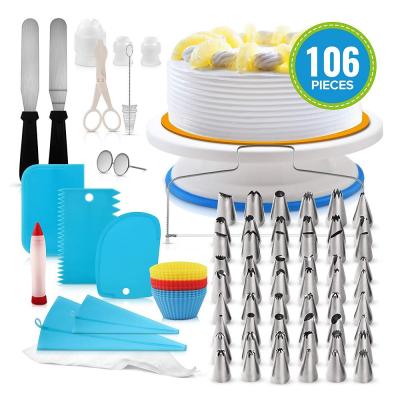 China Amazon Sustainable Cake Decorating Supplies Kit Baking Accessories Fondant Cake Filters Mold Set Cake Decorating Tools Complete Set For Beginners for sale