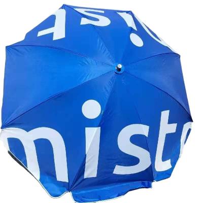 China Uv Coating Protection Personal Outdoor Beach Umbrella With Logo Print for sale