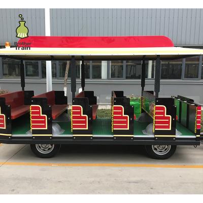 China Full FRP In Specifications 20 Seats Small Sightseeing Trains Trolley For Sale for sale