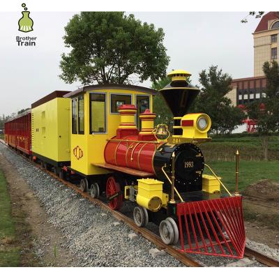 China Custom Diesel Battery Operated Tourist Attraction Electric Locomotive Track Train for sale