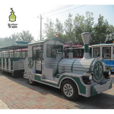 China Imitation of antique brother amusement electric children tourist trackless electric guided train for sale