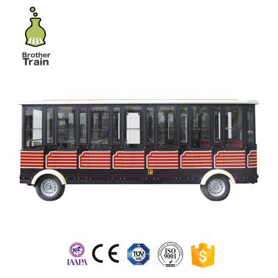 China FRP Amusement Electric Kids Track Train Battery Operated Carts for sale