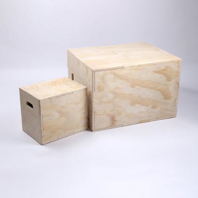 China Durable Plyometric 3 in 1 Wooden Plyo Jump Box Jump Box for Bodybuilding Training for sale