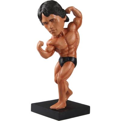 China Custom Europe fitness bobblehead figurines for sports games dolls souvenirs miniatures resin home decor bobblehead porcelain statue gifts for sale