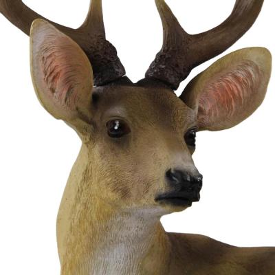 China 2022 Hot Sitting Statue Deer Christmas Reindeer Statue Real Animal tiktk Outdoor And Indoor Life Size Resin Resin Home Furniture for sale