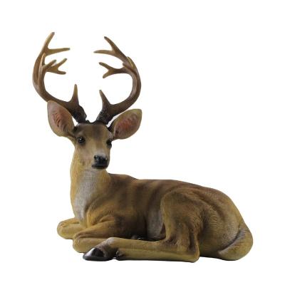 China 2022 New Season Reefone Resin Real Deer Resin Size Customization Christmas Reindeer Statue Exquisite Resin Animal Private Customization for sale