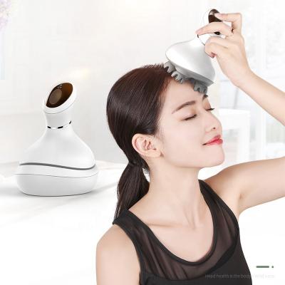 China ABS+Silicone 3D Handle Head Vibrating Head Scalp Kneading Massage Machine Ergonomic Hair Deep Tissue Massager For Cats for sale