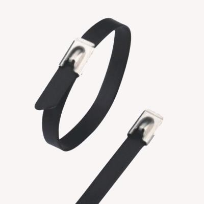 China Steel S304,316 PVC Coated Stainless Steel Cable Tie for sale