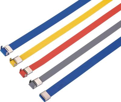 China Color Stainlss Steel Metal Barcode Steel Cable Tie for sale