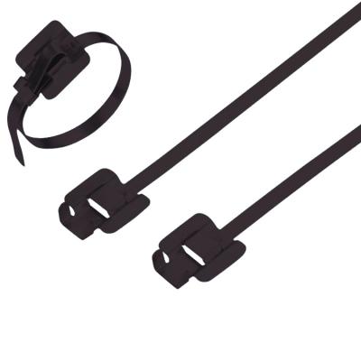 China Steel 304 Stainless Steel PVC Coated Stainless Steel Cable Tie for sale