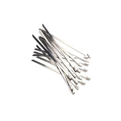 China Stainless Steel Cable Ties Zip Ties 201 304 316 Width 130-1000mm Ball Lock Stainless Steel Cable Tie for sale