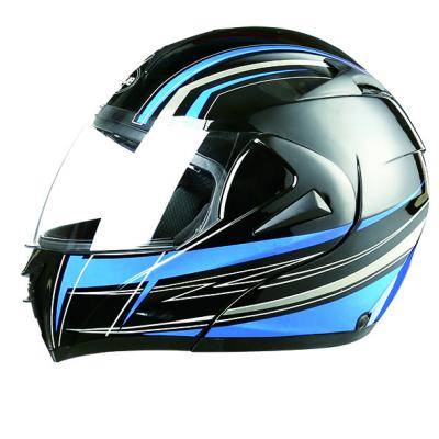 China Road Motocross Helmet DOT FMVSS 218 Filp Up Motorcycle Helmet With Inner Lens for sale