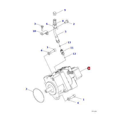 China FD50AY-10 FD50AY-10 Genuine Hydraulic Pump 708-1T-00710 708-1T-00711 for sale