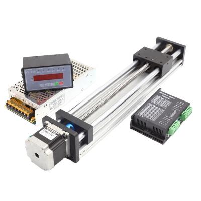 China 100mm Stepper Motor 57 Ball Screw Set Linear Module Slide Rail Elevator CNC Electric Workbench for sale