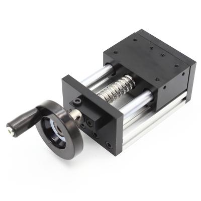 China 200mm EBH-200mm Stroke Hand Wheel Ball Screw Linear Guide Precision Slide Track Module for sale